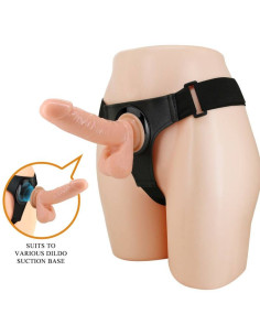 PRETTY LOVE - UNIVERSALŪS DIRŽAI SU DILDO TOMU 20 CM NATŪRALŪS