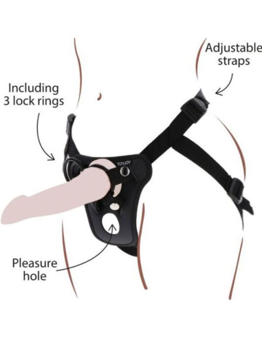 GET REAL - STRAP-ON PLEASURE HARNESS BLACK