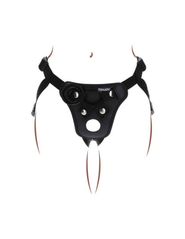 GET REAL - STRAP-ON PLEASURE HARNESS BLACK