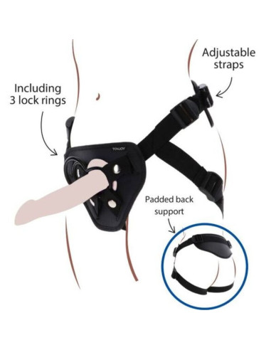 GET REAL - STRAP-ON DELUXE HARNESS BLACK