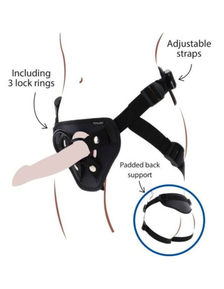 GET REAL - STRAP-ON DELUXE HARNESS BLACK