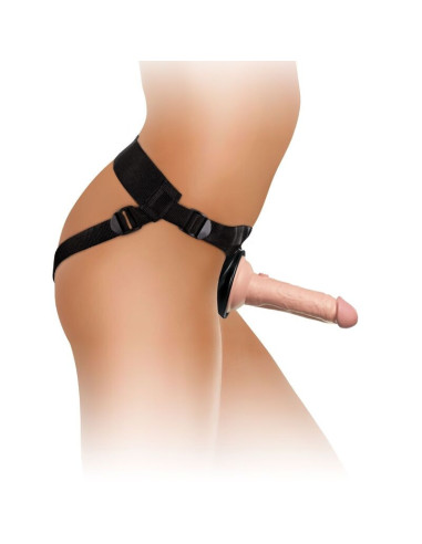 KING COCK - ELITE reguliuojamas diržas su dildo 15,2 cm pradedantiesiems