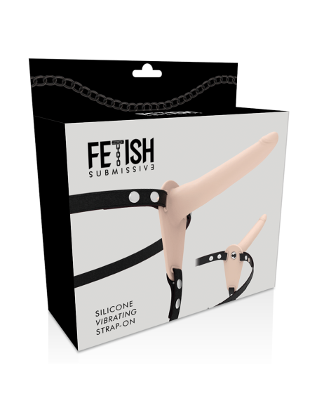 FETISH SUBMISSIVE HARNESS - KŪNO SILIKONINIS VIBRATORIUS 15 CM