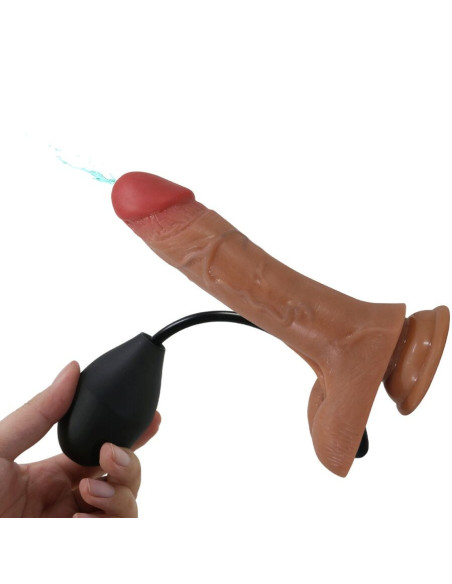 PRETTY LOVE - UNIVERSALŪS KEITIKLIAI SU VIBRUOJANČIU IR ŠVIRKŠTANČIU DILDO 15,5 CM MULATO