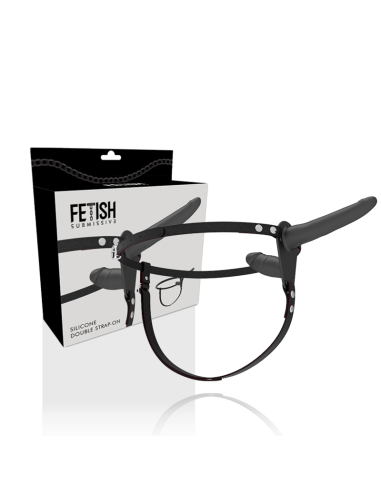 FETISH SUBMISSIVE HARNESS - BLACK DOUBLE PENETRATION
