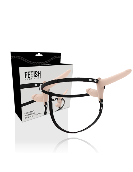 FETISH SUBMISSIVE HARNESS - DVIGUBO ĮSKVERBIMO VIBRATORIUS „FLESH UP“