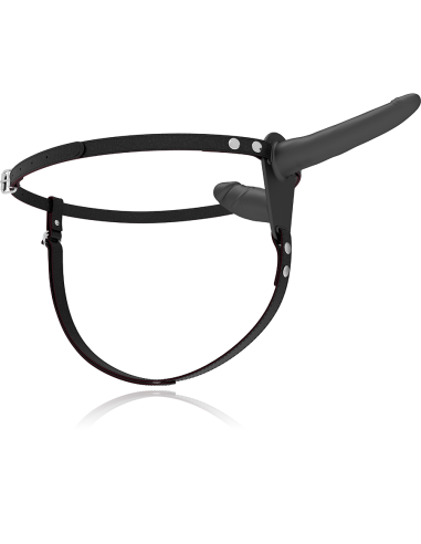 FETISH SUBMISSIVE HARNESS - DOUBLE PENETRATION BLACK VIBRATOR