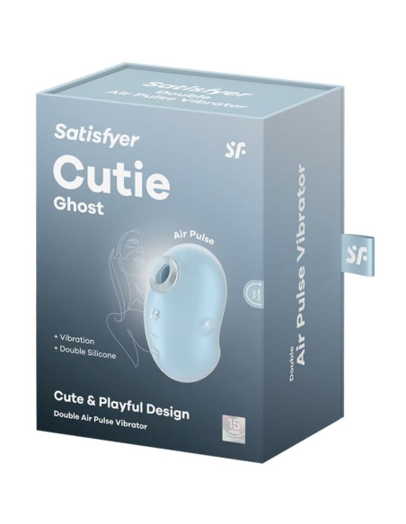 SATISFYER - CUTIE GHOST LAY-ON VIBRATOR LIGHT BLUE