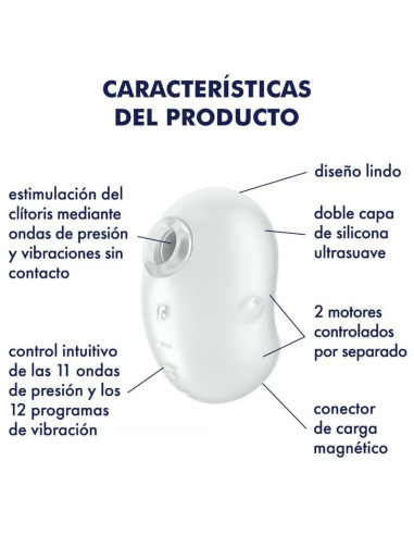 SATISFYER – „CUTIE GHOST“ VIBRATORIUS ŽENKLAS, BALTASIS