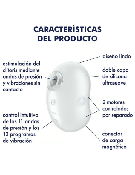 SATISFYER – „CUTIE GHOST“ VIBRATORIUS ŽENKLAS, BALTASIS