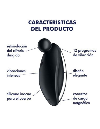 SATISFYER – „SPOT ON 2“ JUODAS VIBRATORIUS ŽIEDAS