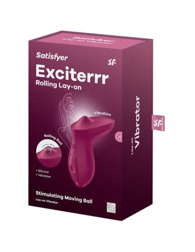 SATISFYER - EXCITERRR LAY-ON CLITORIS BERRY VIBRATOR