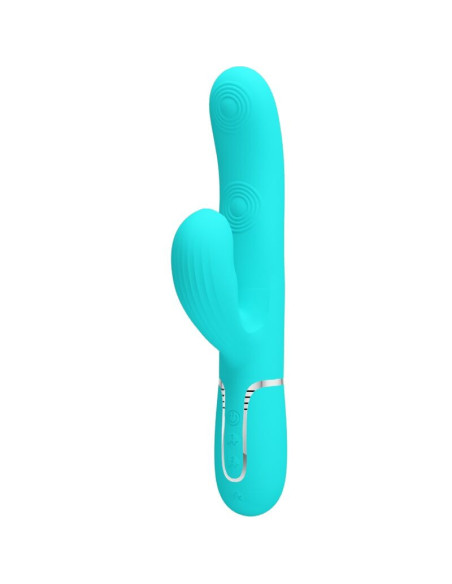 PRETTY LOVE - PERLITA MULTIFUNCTION 3 IN 1 G-SPOT VIBRATOR AQUA GREEN