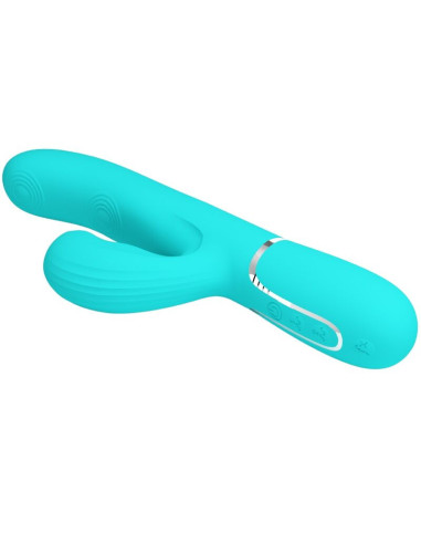 PRETTY LOVE - PERLITA MULTIFUNCTION 3 IN 1 G-SPOT VIBRATOR AQUA GREEN