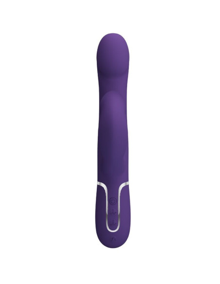 PRETTY LOVE - ZALIN RABBIT VIBRATOR PEARLS 4 IN 1 PURPLE
