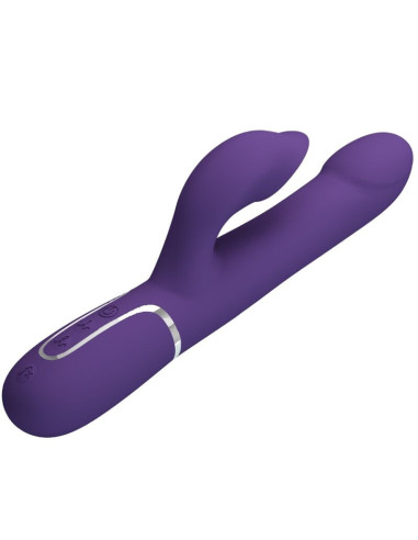 PRETTY LOVE - ZALIN RABBIT VIBRATOR PEARLS 4 IN 1 PURPLE