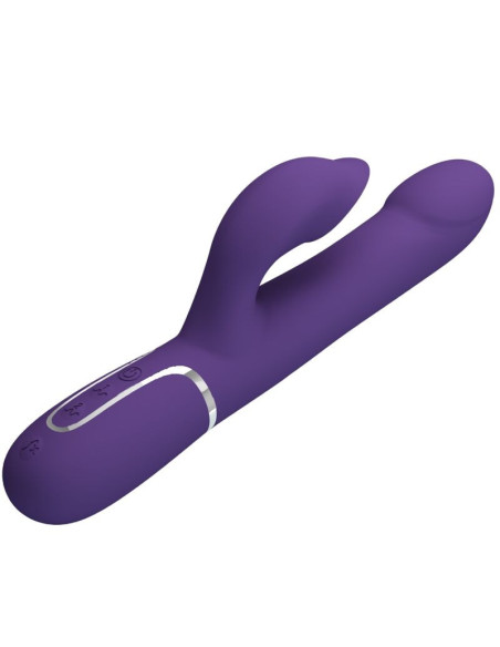PRETTY LOVE - ZALIN RABBIT VIBRATORIUS PERLAI 4 IN 1 VIOLETINIS