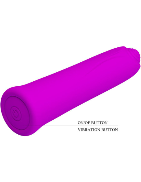 PRETTY LOVE - CURTIS MINI SUPER POWER VIBRATOR 12 VIOLET SILICONE VIBRATIONS
