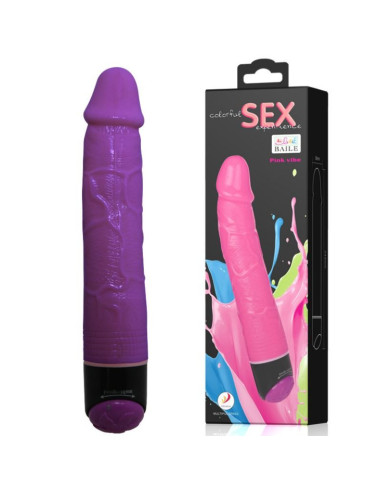 BAILE - COLORFUL SEX LILAC REALISTIC VIBRATOR 23 CM