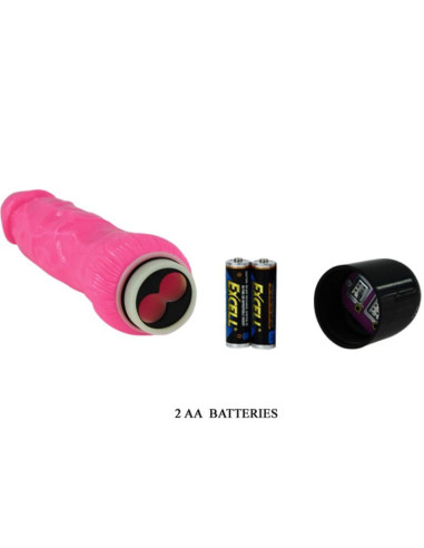 BAILE - COLORFUL SEX REALISTIC VIBRATOR PINK 24 CM