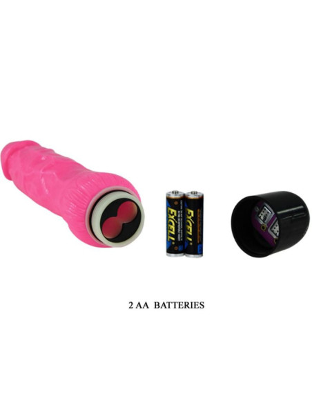 BAILE - COLORFUL SEX REALISTIC VIBRATOR PINK 24 CM