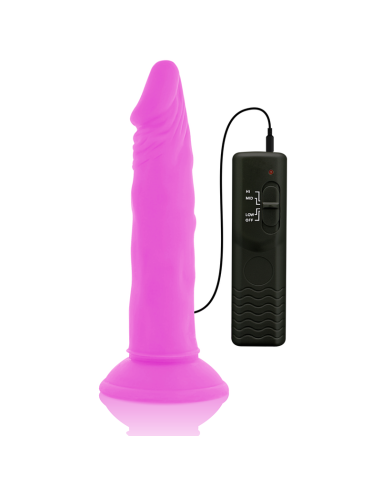 DIVERSIA - LANKSTUS VIBRUOJAMAS DILDO VIOLETINIS 23 CM -O- 4,3 CM