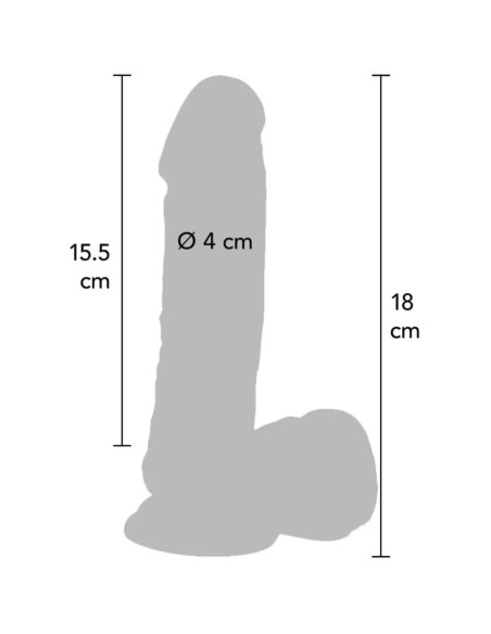 GET REAL - DILDO 18 CM WITH BALLS VIBRATOR SKIN