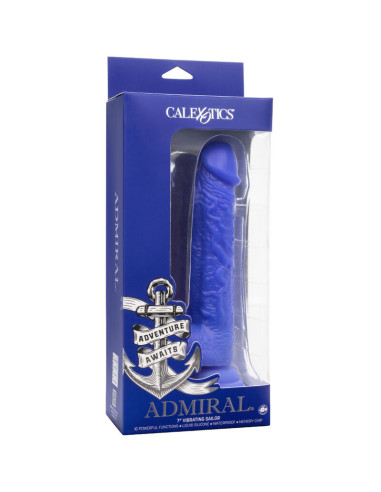 CALEXOTICS - ADMIRAL SAILOR REALISTINIS DILDO VIBRATORIUS MĖLYNAS
