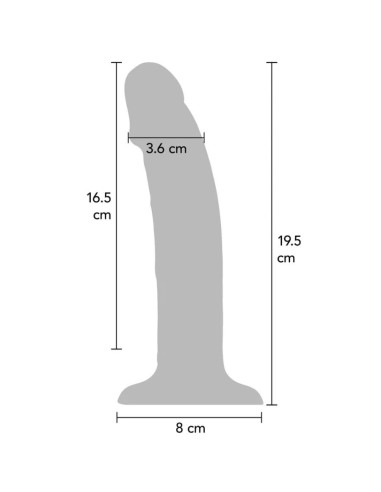 GET REAL - REALISTINIS SILIKONINIS VIBRUOJANTIS DILDO, SKAIDRUS, 19,5 CM
