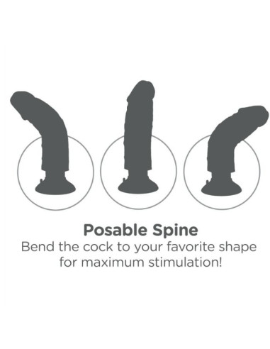 KING COCK - 20.32 CM VIBRATING COCK FLESH