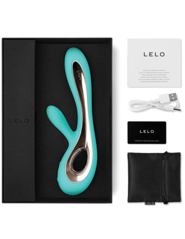 LELO - SORAYA 2 RABBIT AQUA GREEN VIBRATORIUS ŽALIAS
