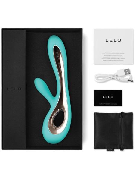LELO - SORAYA 2 RABBIT AQUA GREEN VIBRATORIUS ŽALIAS