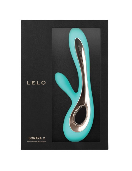 LELO - SORAYA 2 RABBIT AQUA GREEN VIBRATORIUS ŽALIAS
