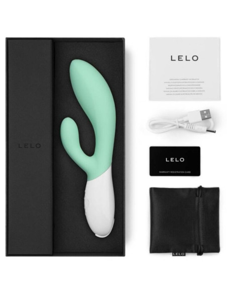 LELO - INA 3 GREEN RABBIT VIBRATOR LUXURY SEAWEED