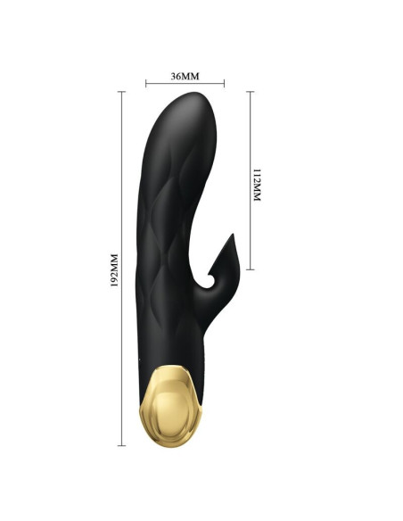 PRETTY LOVE - BLACK RECHARGEABLE GOLD PLATED LUXURY VIBRATOR