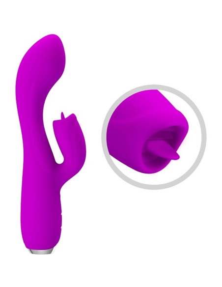 PRETTY LOVE - GLORIA RECHARGEABLE RABBIT VIBRATOR-WATERPROOF PURPLE