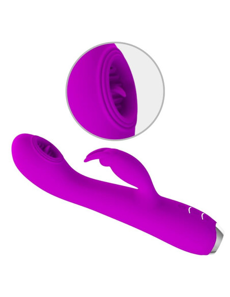 PRETTY LOVE - RACHEL RECHARGEABLE VIBRATOR WITH PURPLE SUCTION CUP