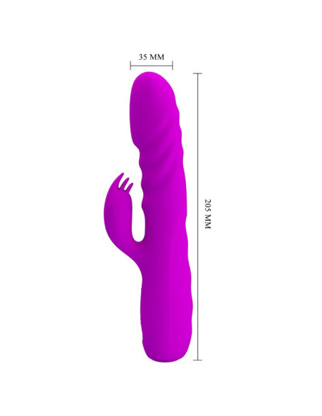 PRETTY LOVE - MELANIE PURPLE RECHARGEABLE RABBIT VIBRATOR