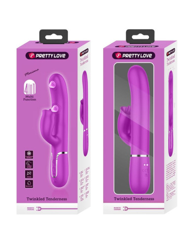 PRETTY LOVE - RABBIT VIBRATOR WITH LICKING FUCHSIA