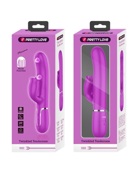 PRETTY LOVE - RABBIT VIBRATOR WITH LICKING FUCHSIA