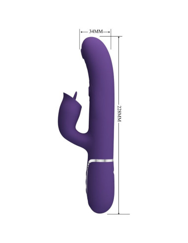PRETTY LOVE - RABBIT VIBRATOR WITH LICKING PURPLE