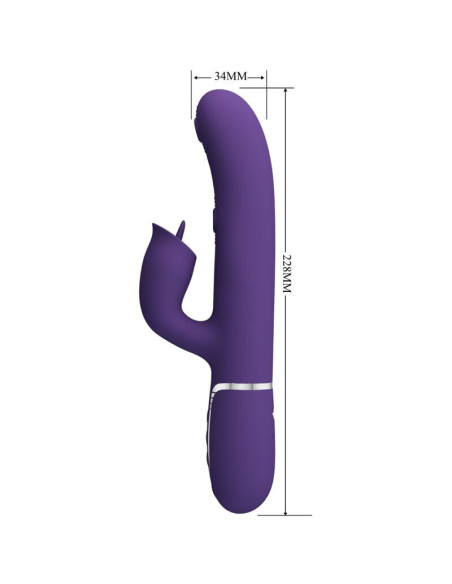 PRETTY LOVE - RABBIT VIBRATOR WITH LICKING PURPLE