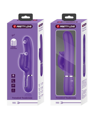 PRETTY LOVE - RABBIT VIBRATOR WITH LICKING PURPLE