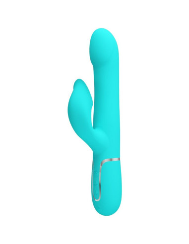 PRETTY LOVE - RABBIT VIBRATOR PEARLS AQUA GREEN