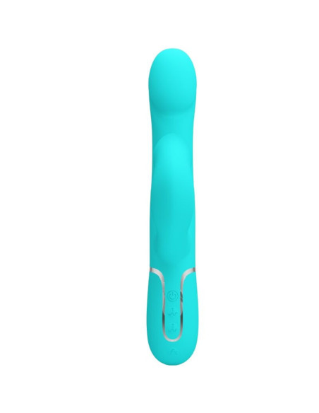 PRETTY LOVE - RABBIT VIBRATOR PEARLS AQUA GREEN