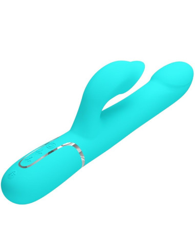 PRETTY LOVE - RABBIT VIBRATOR PEARLS AQUA GREEN