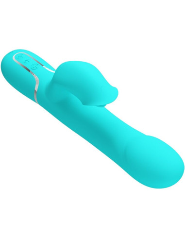PRETTY LOVE - RABBIT VIBRATOR PEARLS AQUA GREEN