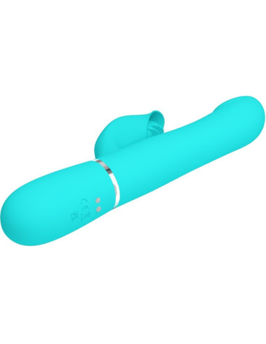PRETTY LOVE - RABBIT VIBRATOR PEARLS AQUA GREEN