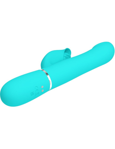 PRETTY LOVE - RABBIT VIBRATOR PEARLS AQUA GREEN