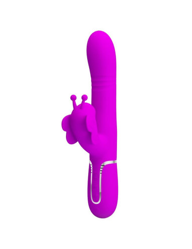 PRETTY LOVE - MULTIFUNCTION RABBIT VIBRATOR 4 IN 1 BUTTERFLY FUCHSIA
